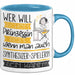 Synthesizer-Spielerin Tasse Geschenk Spruch Wer Will Schon Prinzessin Sein Wenn Man Auch Synthesizer-Spielerin Sein Kann Blau Trendation