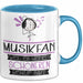 Musikfan Weil Es Keinen Schöneren Beruf Gibt Tasse Geschenk für Eine Musikfan Lustig Blau Trendation