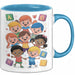 Kindergarten Lehrer Tasse Geschenk Lustige Geschenkidee Spruch Für Kleine Lernende Blau Trendation