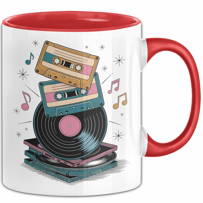 Retro Fan Tasse Geschenkidee für Vintage Liebhaber Rot Trendation