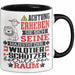 Wildtierschützer Geschenk Tasse Lustiger Spruch Erheben Sie Sich Der Wildtierschützer Betritt den Raum Schwarz Trendation