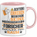 Forscher Geschenk Tasse Lustiger Spruch Erheben Sie Sich Der Forscher Betritt den Raum Rosa Trendation