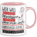 Hundegassi-Service Tasse Geschenk Spruch Wer Will Schon Prinzessin Sein Wenn Man Auch Hundegassi-Service Sein Kann Rosa Trendation