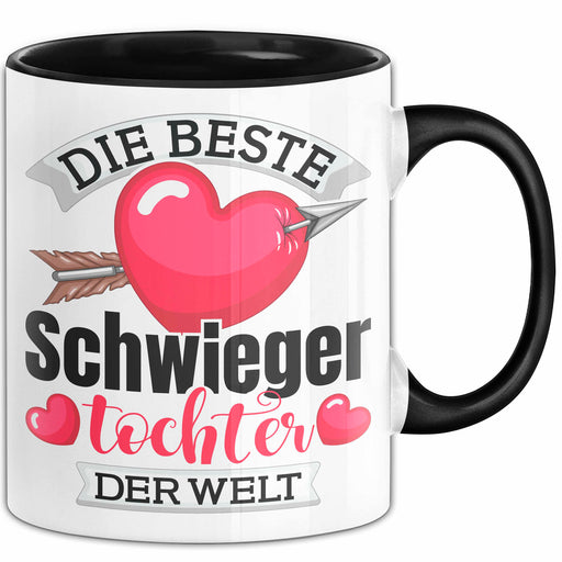 Schwiegertochter Tasse Geschenk Die Beste Schwiegertochter Der Welt Geschenkidee Becher Schwarz Trendation