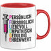 Krankenschwester Pflege Betreuung Tasse Geschenk Lustige Geschenkidee Spruch Pflege Rot Trendation