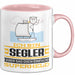 Segler Geschenk Tasse Ich Bin Segler Aber Sag Doch Einfach Superheld Lustige Geschenkdiee für Segler Kaffee-Becher Rosa Trendation