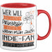 Indie-Fan Tasse Geschenk Spruch Wer Will Schon Prinzessin Sein Wenn Man Auch Indie-Fan Sein Kann Rot Trendation