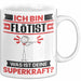 Flötist Tasse Geschenk für Flötist Geburtstag Lustiger Spruch Kaffee-Becher Was Ist Deine Superkraft Weiß Trendation