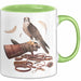 Falke Adlerei Enthusiast Tasse Geschenk Lustige Geschenkidee Spruch Für Greifvogel Fans Grün Trendation