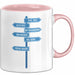 Büroarbeit Kollege Abschied Tasse Geschenk Lustige Geschenkidee Spruch Bye Bye Alles Gute Rosa Trendation