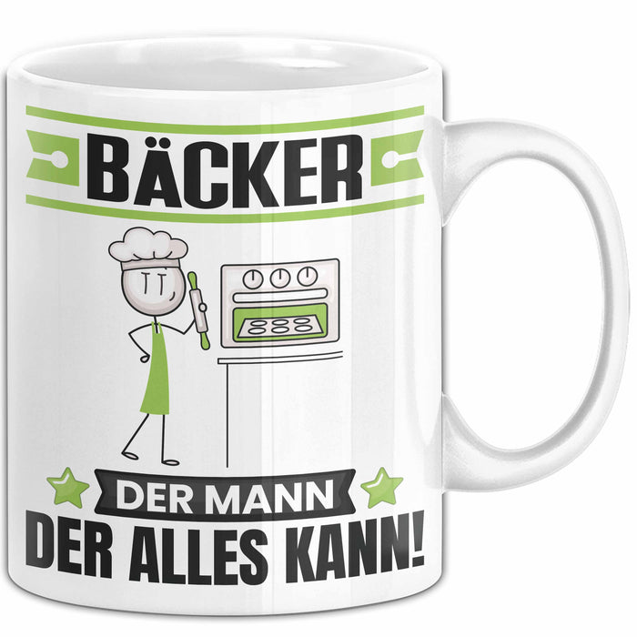 Bäcker Tasse Geschenk für Bäcker Der Mann Der Alles Kann Geschenkidee zum Geburtstag Weiß Trendation