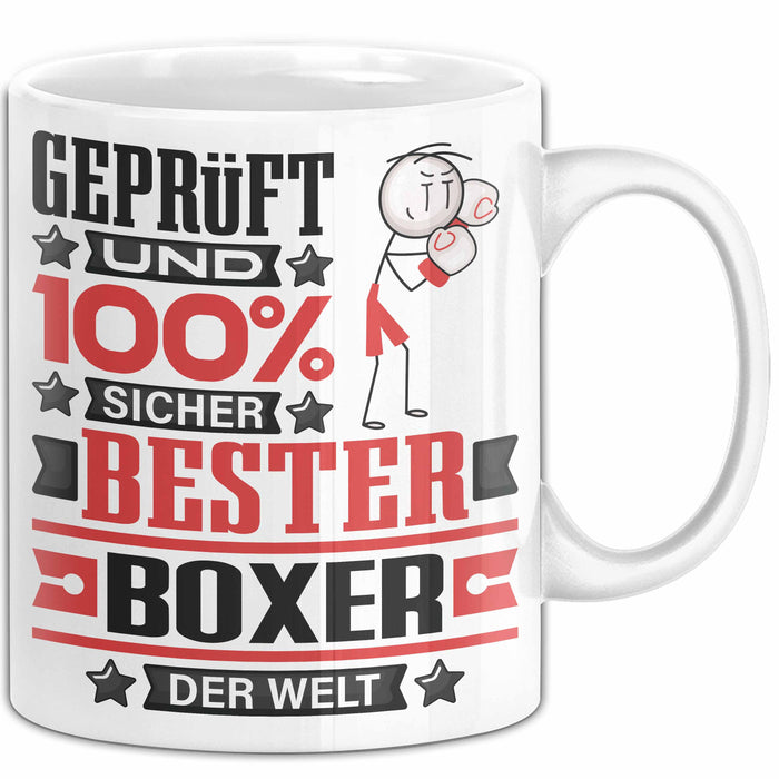 Boxer Geschenk Lustiger Spruch für Boxer Geschenkidee Bester Boxer Der Welt Weiß Trendation