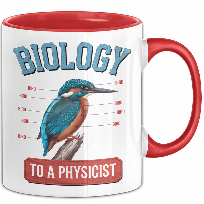 Physiker Tasse Geschenk Biologie Für Einen Physiker Rot Trendation