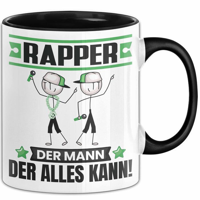 Rapper Tasse Geschenk für Rapper Der Mann Der Alles Kann Geschenkidee zum Geburtstag Schwarz Trendation