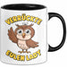 Eule Tierliebhaber Tasse Geschenk Lustige Geschenkidee Spruch Verrückte Eulen Lady Schwarz Trendation