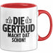 Gertrud Tasse Geschenk Die Gertrud Macht Dat Schon Geschenkidee Becher mit Name Rot Trendation