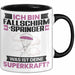 Fallschirmspringer Tasse Geschenk für Fallschirmspringer Geburtstag Lustiger Spruch Kaffee-Becher Was Ist Deine Superkraft Schwarz Trendation