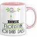 Geschenk für Flötistin Tasse Lustige Geschenkidee Geburtstag Ich Bin Flötistin Ich Darf Das Rosa Trendation