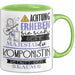 Komponistin Tasse Geschenk Lustiger Spruch Bitte Erheben Sie Sich Seine Majestät Die Komponistin Betritt Den Raum Grün Trendation