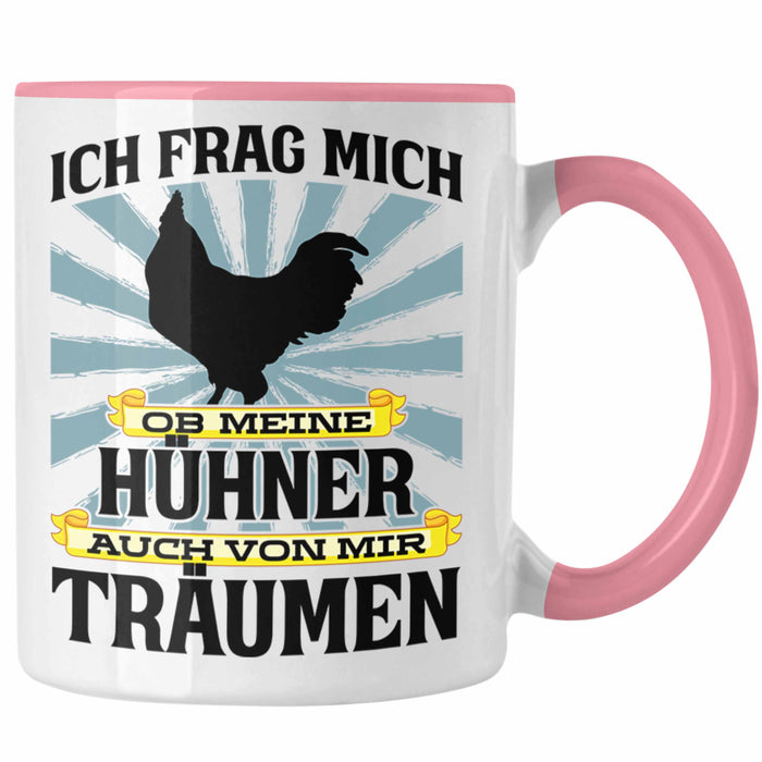 Trendation - Landwirt Spruch Geschenk Tasse Landwirtschaft Geschenke für Männer Traktor Spruch Kaffeetasse Hühner-Flüsterer Bauer Rosa Trendation
