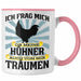 Trendation - Landwirt Spruch Geschenk Tasse Landwirtschaft Geschenke für Männer Traktor Spruch Kaffeetasse Hühner-Flüsterer Bauer Rosa Trendation