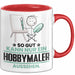 Hobbymaler Geschenk Tasse So Gut Kann Nur Ein Hobbymaler Aussehen Geschenkidee Kaffee-Becher Rot Trendation