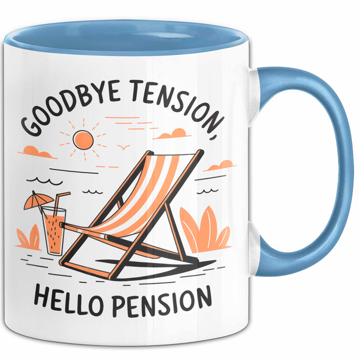 Ruhestand Tasse Geschenk Lustige Geschenkidee Spruch Für Entspanntes Leben Liebhaber Blau Trendation