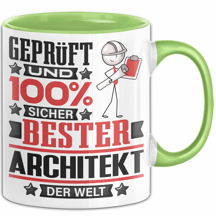 Architekt Geschenk Lustiger Spruch für Architekt Geschenkidee Bester Architekt Der Welt Grün Trendation