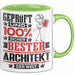 Architekt Geschenk Lustiger Spruch für Architekt Geschenkidee Bester Architekt Der Welt Grün Trendation