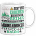 Mountainbiker Geschenk Tasse Lustiger Spruch Erheben Sie Sich Der Mountainbiker Betritt den Raum Weiß Trendation