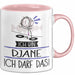 Geschenk für DJane Tasse Lustige Geschenkidee Geburtstag Ich Bin DJane Ich Darf Das Rosa Trendation
