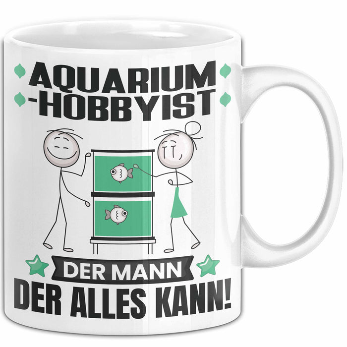 Aquarium-Hobbyist Tasse Geschenk für Aquarium-Hobbyist Der Mann Der Alles Kann Geschenkidee zum Geburtstag Weiß Trendation