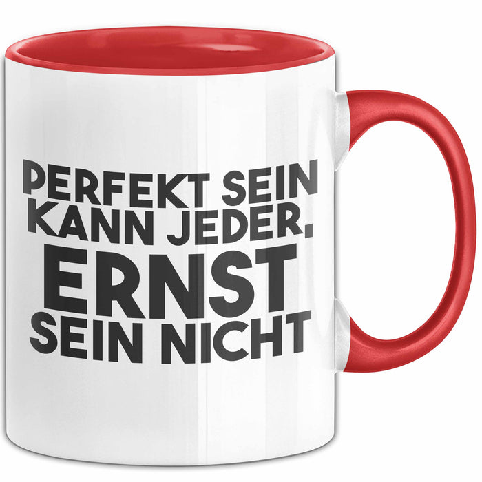 Ernst Tasse Perfekt Sein Kann Jeder, Ernst Sein Nicht Geschenk