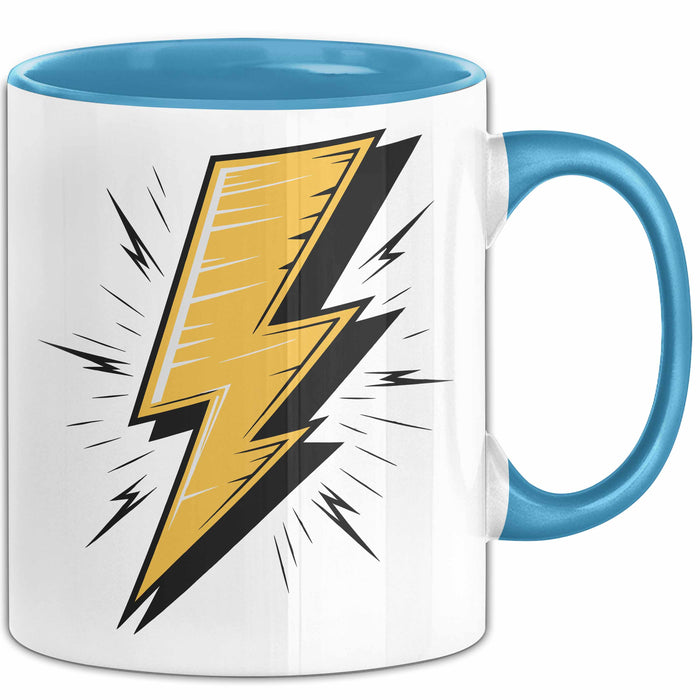 Elektriker Tasse Geschenkidee für Elektrotechniker Blau Trendation