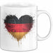 Deutschland Deutschlandflagge Herz Tasse Geschenk Lustige Geschenkidee Spruch Weiß Trendation