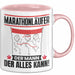 Marathonläufer Tasse Geschenk für Marathonläufer Der Mann Der Alles Kann Geschenkidee zum Geburtstag Rosa Trendation