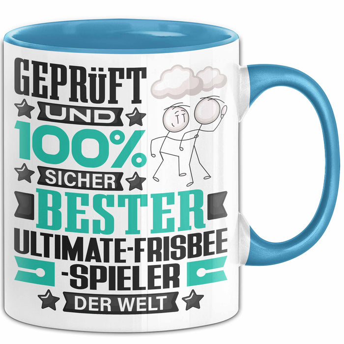 Ultimate-Frisbee-Spieler Geschenk Lustiger Spruch für Ultimate-Frisbee-Spieler Geschenkidee Bester Ultimate-Frisbee-Spieler Der Welt Blau Trendation