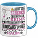 Hundeausführer Geschenk Tasse Lustiger Spruch Erheben Sie Sich Der Hundeausführer Betritt den Raum Blau Trendation