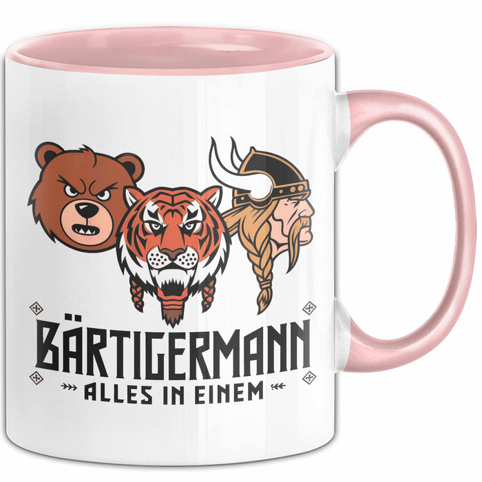 Bärtige Männer Tasse Geschenk Lustige Geschenkidee Spruch Bärtigermann Alles In Einem Rosa Trendation