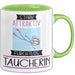 Taucherin Tasse Geschenk Becher Stark Attraktiv Furchtlos Taucherin Lustige Geschenkidee Grün Trendation