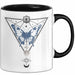 Mystical Tasse Blackcraft Lineart Moon Schmetterling Hexerei Astrologie Tattoo Kaffee-Becher Tarot Trendation