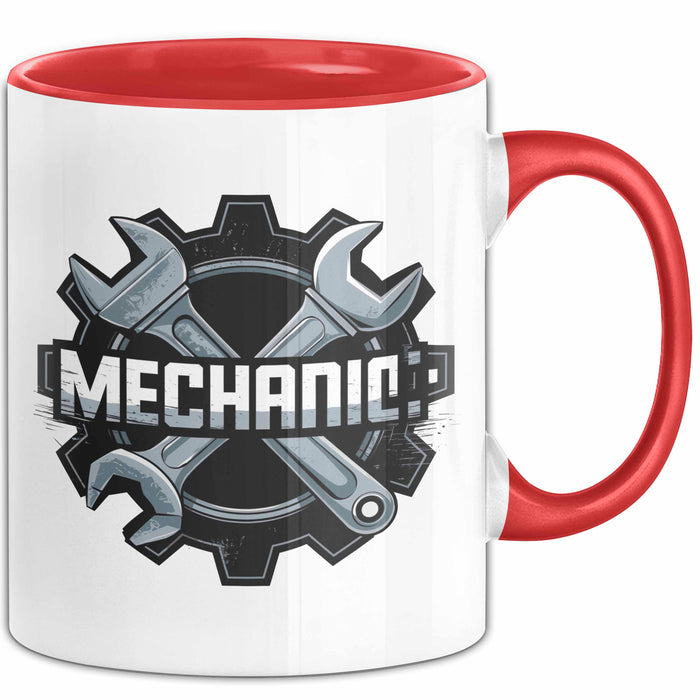 Mechaniker Tasse Geschenkidee Auto Reparatur Profi Lustiger Geschenkidee Lustig Rot Trendation