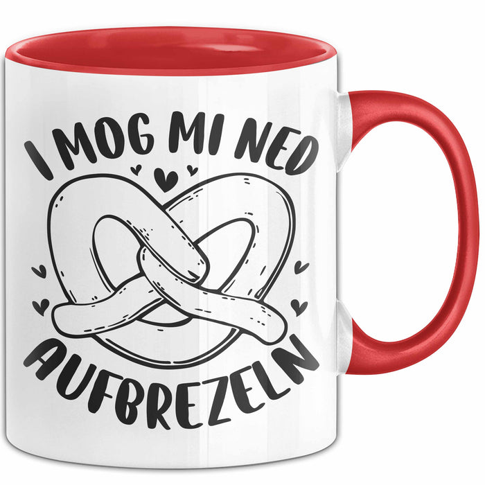 Oktober Tasse Geschenk I Mog Mi Ned Aufbrezeln Geschenkidee Becher Rot Trendation
