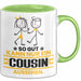 Cousin Geschenk Tasse So Gut Kann Nur Ein Cousin Aussehen Geschenkidee Kaffee-Becher Grün Trendation