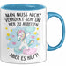 Office Arbeitskollege Einhorn Tasse Geschenk Lustige Geschenkidee Spruch Man Muss Nicht Verrückt Sein Um Hier Zu Arbeiten Aber Es Hilft Blau Trendation