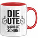 Ute Tasse Geschenk Die Ute Macht Dat Schon Geschenkidee Becher mit Name Rot Trendation