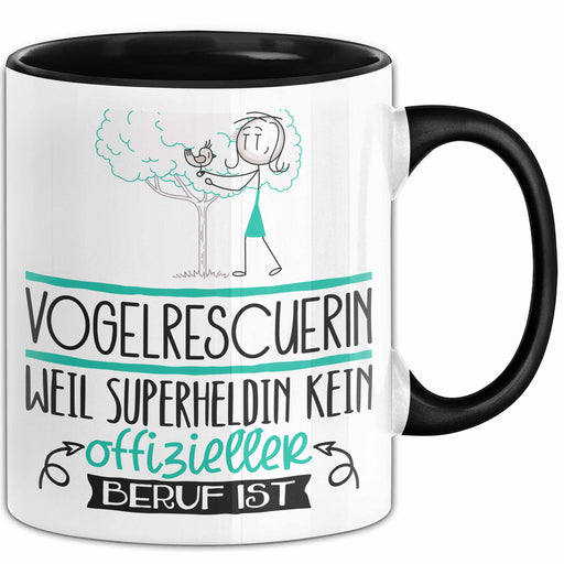 Vogelrescuerin Geschenk Tasse Lustiger Spruch Vogelrescuerin Weil Superheldin Kein Offizieller Beruf Ist Geschenkidee Trendation