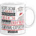 Survival-Expertin Geschenk Becher Tasse Gott Schuf Alle Menschen Gleich Nur Die Besten Durfeten Survival-Expertin Werden Geschenkidee Lustig Weiß Trendation