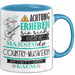 Country-Musikerin Tasse Geschenk Lustiger Spruch Bitte Erheben Sie Sich Seine Majestät Die Country-Musikerin Betritt Den Raum Blau Trendation