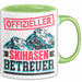 Ski Tasse Geschenk Grafik Offizieller Skihasen Betreuer Becher Grün Trendation